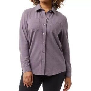 NWT 32 Degrees Heat Women's Long Sleeve Fleece Shirt Purple Size Large $60 EE480